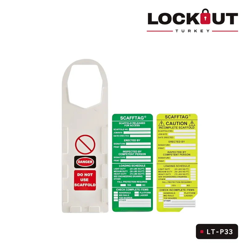 LT-P33 ScaffTag® İskele Etiketleri + Tutucular